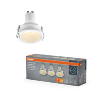 Foco empotrable LED OSRAM GU10 de 3 W, regulable, blanco, 52 mm de diámetro