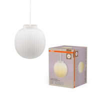 Lámpara colgante de mármol con farol de cristal OSRAM DECOR E27