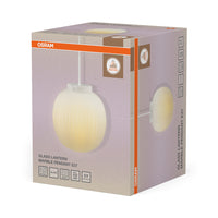 Lámpara colgante de mármol con farol de cristal OSRAM DECOR E27
