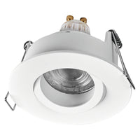 Foco empotrable inteligente LED OSRAM Matter SMART+ para baño, GU10, IP65, orientable, 4,7 W RGBW, blanco, Ø68 mm
