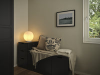 Lámpara de mesa de mármol con farol de cristal OSRAM DECOR E27