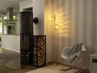 Lámpara de pie OSRAM DECOR de cristal dorado 2xE14 dorada