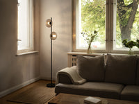 OSRAM DECOR Smoke Glass Stehleuchte 2xE14 Schwarz