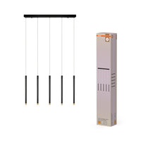 Lámpara colgante lineal OSRAM DECOR Flute de 28,5 W y 930 W, color negro