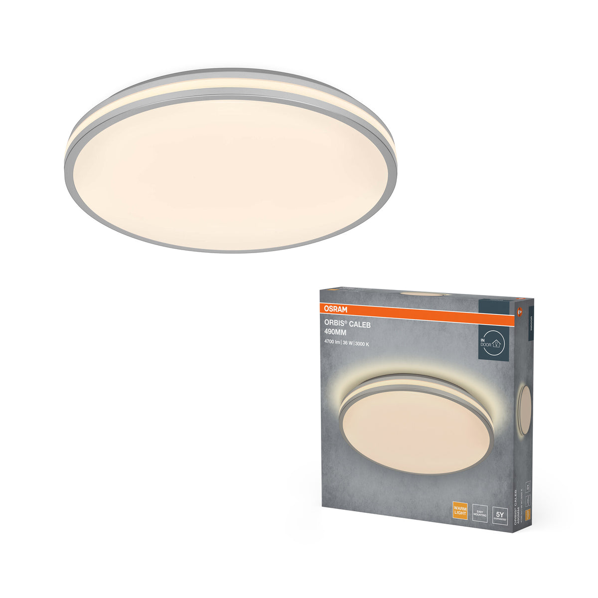 OSRAM Orbis Caleb 490 mm 36W 830 Plata