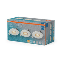 Foco empotrable LED OSRAM para baño, DIM IP65, 4,9 W, 36°, blanco, Ø68 mm