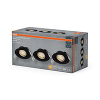 Conjunto de focos empotrables OSRAM LED Spot Recess Simple DIM 4,9 W 40° Negro ⌀75 mm
