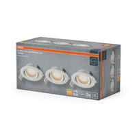 Conjunto de focos empotrables OSRAM LED Spot Recess DIM 4,9 W 120° Blanco ⌀75 mm
