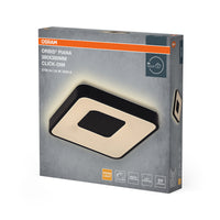 OSRAM Orbis Piana Blanco cálido, 380 x 380 mm, 24 W, 3000 K, blanco cálido, regulable con Click, negro