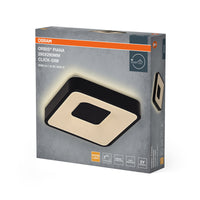 Lámpara de techo OSRAM Orbis Piana, 290 x 290 mm, 16 W, 3000 K, blanco cálido, regulable por clic, negro