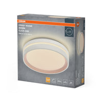 Lámpara de techo OSRAM Orbis Noemi, 285 mm, 16 W, 3000 K, blanco cálido, regulable con Click, blanco