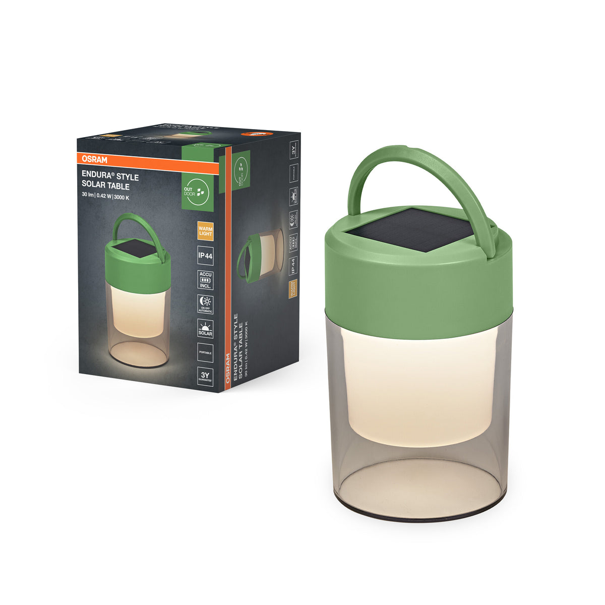 Lámpara de mesa solar OSRAM ENDURA® Style IP44 Verde