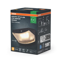 Lámpara de pared exterior recargable USB OSRAM ENDURA® Style Wall 1,5 W Sensor IP44 Gris oscuro