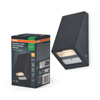 Lámpara de pared exterior recargable OSRAM ENDURA® Style USB, 1,5 W, 3000 K, sensor, IP44, gris oscuro