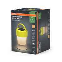 Lámpara de mesa solar OSRAM ENDURA® Style IP44 3000K amarilla