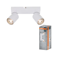 Foco LED OSRAM ELEMENTAL de 2 puntos, blanco, luz, 2xGU10, blanco, 21 x 13,8 x 6,5 cm