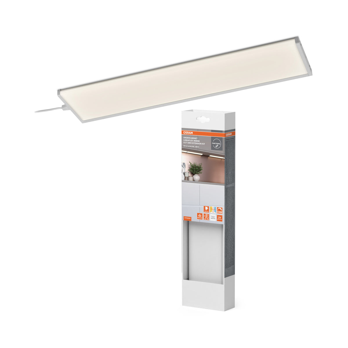 Extensión de luz para debajo del gabinete OSRAM Lineaflex de 360 ​​mm y 4,2 W CCT regulable