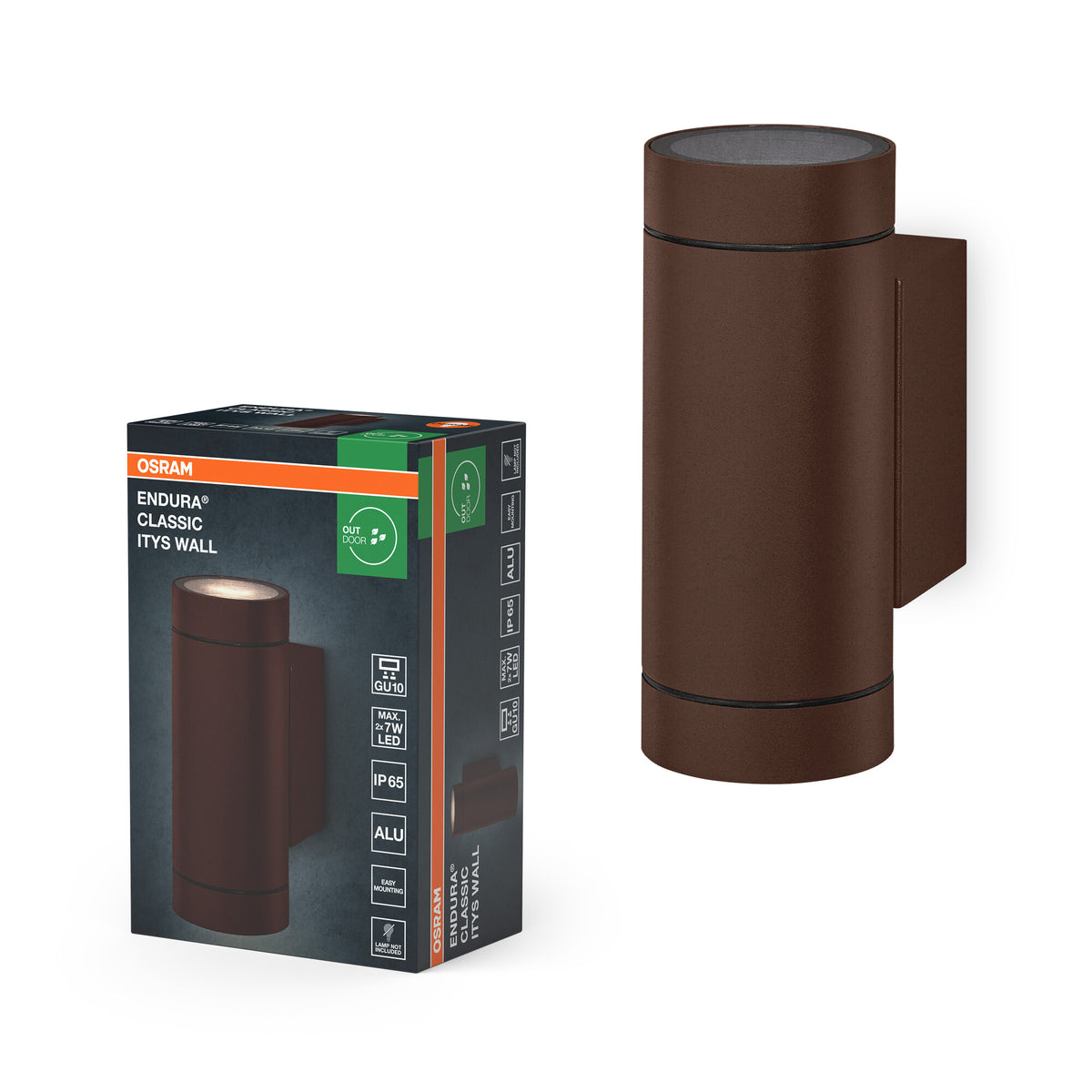 Aplique de pared para exterior OSRAM ENDURA® Classic IP65 GU10 Itys Rust