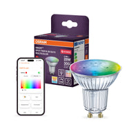 OSRAM SMART+ ZIGBEE Spot Multicolor en formato PAR16, foco LED, cristal, 4,9 W, 300 lm, de 2700 a 6500 K, ZigBee, compatible con altavoces inteligentes, regulable