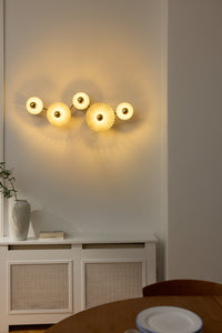Aplique de pared plisado OSRAM DECOR 5xE27 gris oscuro