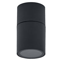 Lámpara de pared para exterior OSRAM, GU10, gris oscuro, cristal, IP54, 103 mm, 0-5 W, 1 bombilla, 25 000 h de vida útil, IK06, clase de protección II, accesorios de montaje incluidos