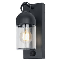 Aplique de pared para exterior OSRAM ENDURA® Classic Cowbell IP65 con sensor E27 gris oscuro