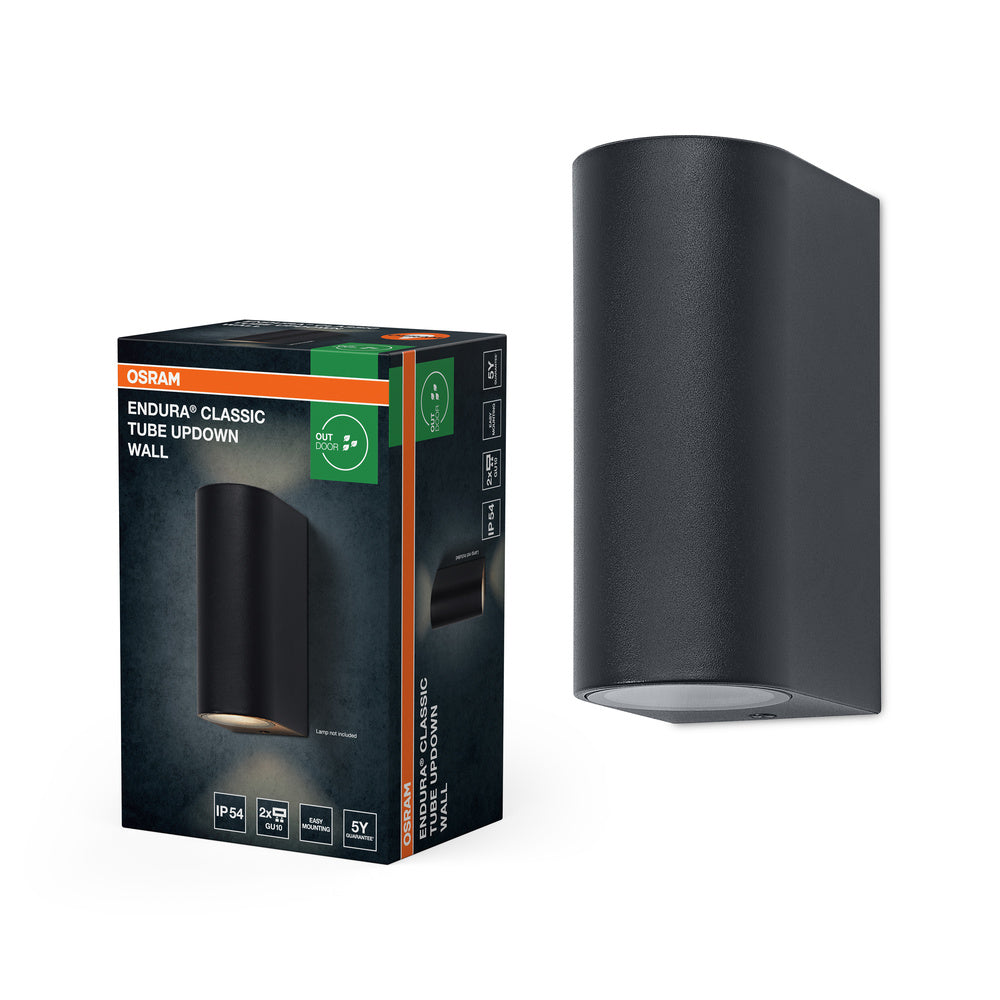Aplique de pared exterior OSRAM ENDURA® Classic Tube Up-Down GU10 IP54 Gris oscuro