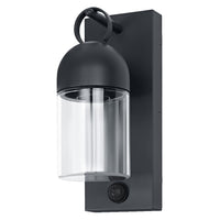 Aplique de pared para exterior OSRAM ENDURA® Classic Cowbell IP65 con sensor E27 gris oscuro