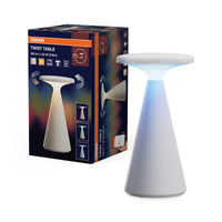 Lámpara de mesa OSRAM Smart Bluetooth, regulable mediante app, blanca, carcasa de ABS, protección IP44 contra salpicaduras de agua