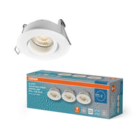 Foco empotrable LED OSRAM para baño GU10 IP65 4,5 W 840 blanco ⌀68 mm