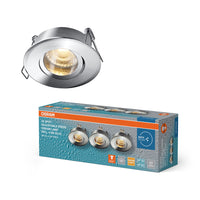 Foco empotrable LED OSRAM para baño GU10 IP65 4,5 W Cromo ⌀68 mm