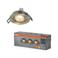 Foco empotrable LED OSRAM Spot Recess GU10 giratorio Click 4,5 W Latón verde ⌀68 mm