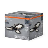 Lámpara de techo OSRAM con alas Highbay Blade Sensor negra, 4000 K, 4300 lm, 40 W, 33,75 cm de diámetro, aluminio