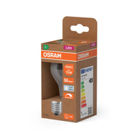 OSRAM LED Classic A 75 Filamento DIM, clase de eficiencia energética A, forma de A, lámpara LED, cristal sin plomo, transparente, 5 W, 1055 lm, blanco frío, regulable, clase de eficiencia energética: A