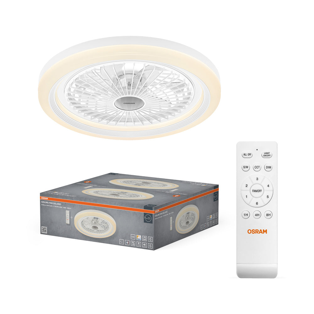 VENTILADOR DE TECHO SOLANO 490 43W CCT OSRAM