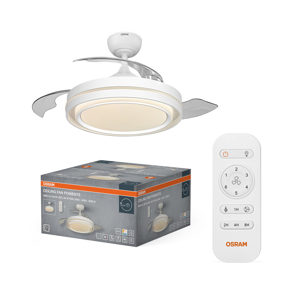 Ventilador de techo LED OSRAM Poniente 1060 mm 66 W CCT