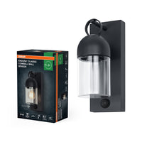 Aplique de pared para exterior OSRAM ENDURA® Classic Cowbell IP65 con sensor E27 gris oscuro
