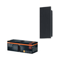 Aplique de exterior ENDURA Style Striped, gris oscuro, 12 W, 3000 K, 450 lm, ángulo de haz de 210°, IP54, cristal, aluminio, vida útil de 50 000 h