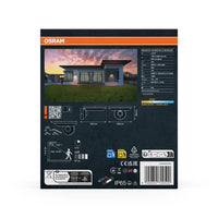 OSRAM ENDURA® Style Verstellbarer Spot Außenwandleuchte IP65 mit Sensor 12W Dunkelgrau