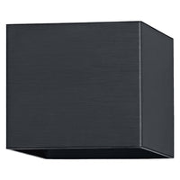 Lámpara de techo OSRAM Orbis Wall Square negra, paquete de 2, 3000 K, blanco cálido, 90 lm, 4,2 W, aluminio y plástico