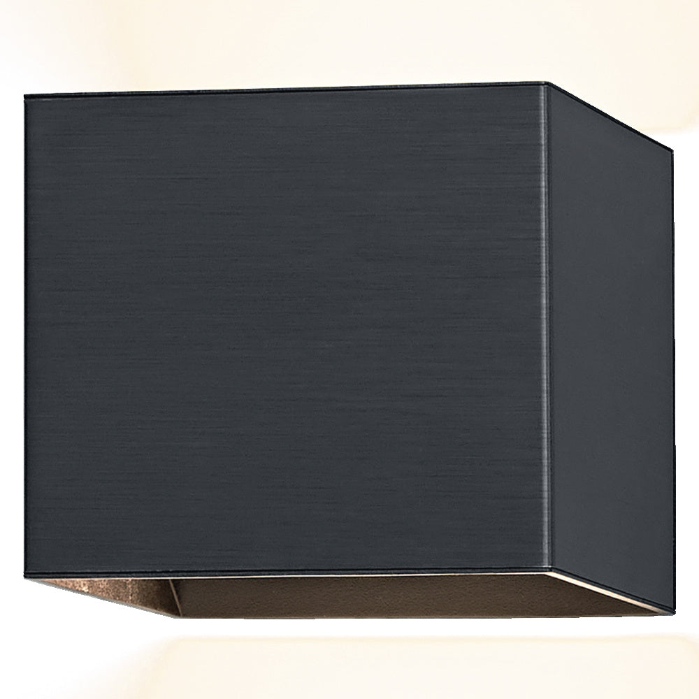 Lámpara de techo OSRAM Orbis Wall Square negra, paquete de 2, 3000 K, blanco cálido, 90 lm, 4,2 W, aluminio y plástico