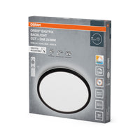 Lámpara de techo OSRAM ORBIS EASYFIX LED con retroiluminación, 29,3 cm, 18 W, CCT + DIM, mando a distancia, negra