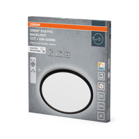 Lámpara de techo OSRAM ORBIS EASYFIX LED con retroiluminación, 42 cm, 22 W, regulable por CCT y con mando a distancia, negra