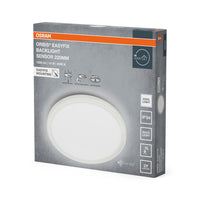Lámpara de techo OSRAM ORBIS EASYFIX con retroiluminación LED, 22 cm, 14 W, blanco frío, IP54, con sensor, color blanco
