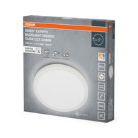 Lámpara de techo OSRAM ORBIS EASYFIX con retroiluminación LED, 22 cm, 14 W, Click CCT, IP54, con sensor, blanca