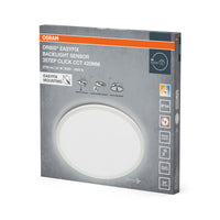 Lámpara de techo OSRAM ORBIS EASYFIX LED con retroiluminación, 42 cm, 22 W, 3Step Click, sensor CCT, IP54, blanca
