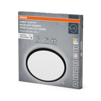 Lámpara de techo OSRAM ORBIS EASYFIX LED con retroiluminación, 42 cm, 22 W, 3Step Click, sensor CCT, IP54, negra