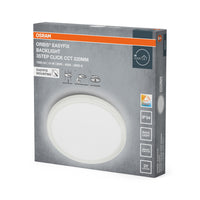 Lámpara de techo OSRAM ORBIS EASYFIX LED con retroiluminación, 22 cm, 14 W, 3Step Click, CCT, IP54, blanca