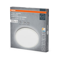 Lámpara de techo OSRAM ORBIS EASYFIX LED con retroiluminación, 29,3 cm, 18 W, 3Step Click, CCT, IP54, blanca