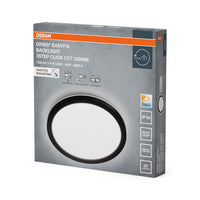 Lámpara de techo OSRAM ORBIS EASYFIX LED con retroiluminación, 22 cm, 14 W, 3Step Click, CCT, IP54, negra
